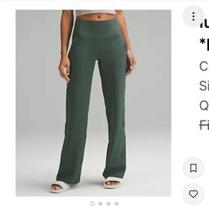 Lululemon Align High-Rise Wide-Leg pant regular length in the color Dark Forest